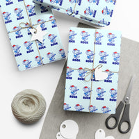 Santa Hat Guitar Player Gift Wrap, Rock Elephant Wrapping Paper, Music Lover Christmas Wrapping Paper Roll