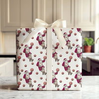 Sporty Santa Gift Wrap, Basketball Santa Wrapping Paper, Basketball Holiday Wrapping Paper, Christmas Sports Gift Wrap