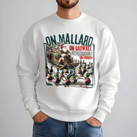 Santa Mallard Sleigh Sweater, Duck Hunting Christmas Sweatshirt, Humorous Duck Hunter Crewneck, Outdoor Holiday Pullover, Xmas Present for Hunter