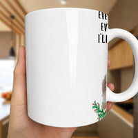 Fall Asleep Humorous Christmas Coffee Mug, Holiday Sloth Mug, Adorable Lazy Sloth Holiday Cup, Glossy Ceramic Xmas Drinkware Present