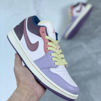Low Top Shoes, Purple Pink Colorway, Lace Up Design, Casual Gift for Shoe Lovers