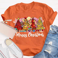 Festive Holiday Tree Graphic Tee, Merry Christmas Colorful Tree T-Shirt, Retro Xmas Tree Shirt, Winter Holiday Apparel, Christmas Tree Present