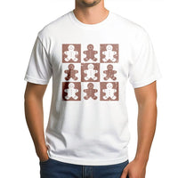 Retro Checkered Christmas Graphic Shirt, Gingerbread Man T-Shirt, Adorable Holiday Cookie Tee, Vintage Xmas T-Shirt for Women and Men