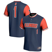 #1 Illinois Fighting Illini Lightweight Softball Jersey - Navy