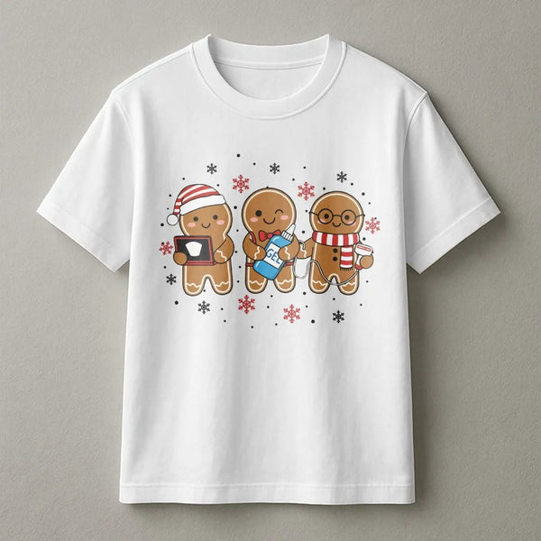 Adorable Gingerbread Sonographer Shirt, Ultrasound Tech Christmas T-Shirt, Sonography Holiday Tee, Radiology Xmas Graphic T-S