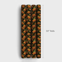 Camouflage Cookie Christmas Gift Wrap, Gingerbread Camo Wrapping Paper, Humorous Holiday Wrapping Paper, Military Pattern Gift Wrap Roll