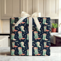 Cowboy Boots Holiday Gift Wrap, Western Christmas Wrapping Paper, Rustic Country Wrapping Paper, Cowboy Gift Wrap, Cowgirl Holiday Gift Wrap