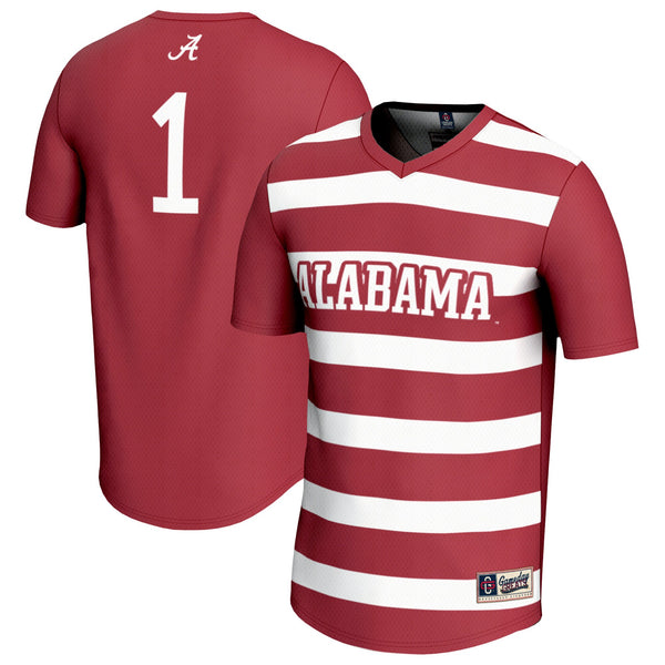#1 Alabama Crimson Tide Lightweight Soccer Fashion Jersey - Crimson