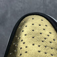 High Top Sneakers, Black Gold Colorway, Lace Up Design, Casual Gift for Sneaker Fans
