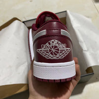 Low Top Sneakers, White Red Colorway, Lace Up Design, Casual Gift for Sneaker Fans