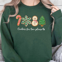 Gingerbread Baby Pregnancy Reveal Crewneck, Cookies for Two Please Christmas Sweatshirt, Festive Maternity Holiday Sweater Pullover