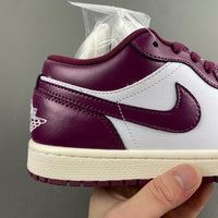Low Top Sneakers, Burgundy White Colorway, Lace Up Design, Casual Gift for Sneaker Fans