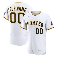 Pittsburgh Pirates White Home Authentic Custom Jersey