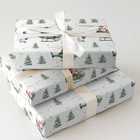 Aviation Holiday Gift Wrap, Santa Helicopter Christmas Wrapping Paper, Whimsical Xmas Wrapping Paper, Pilot Present Wrap