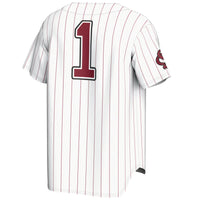 #1 South Carolina Gamecocks Lightweight Baseball Fashion Jersey - White