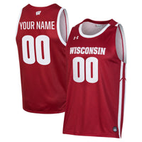 Wisconsin Badgers Custom Alternate Basketball Jersey - Red