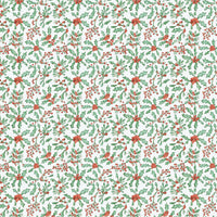 Holly Berry Holiday Gift Wrap, Christmas Mistletoe Wrapping Paper, Botanical Winter Gift Wrapping Paper, Festive Xmas Wrapping Paper Roll