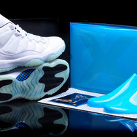 Low Top Sneakers, White Blue Colorway, Lace Up Design, Casual Gift for Sneaker Fans