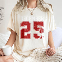 Distressed Varsity Holiday Tee, December 25 Christmas T-Shirt, Vintage Christmas Day Shirt, Festive Family Graphic Tee