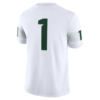 #1 White Michigan State Spartans Game Jersey
