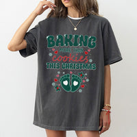 Humorous Pregnancy Baby Reveal Shirt, Baking More Than Cookies Pregnancy T-Shirt, Christmas Pregnancy Announcement Tee, Expecting Mom Present