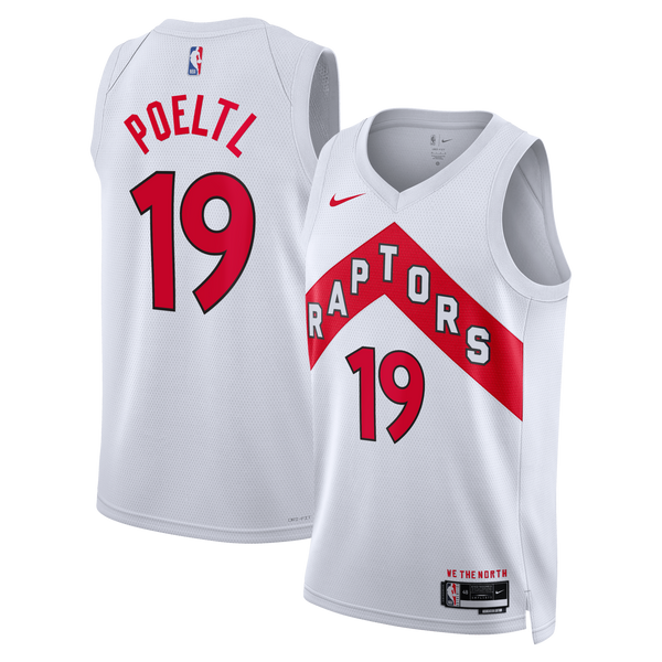 Toronto Raptors Association Edition Swingman Jersey - White - Jakob Poeltl