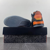 Retro Mid Top Basketball Shoes, Black Orange Colorway, Cracked Pattern, Lace Up Design, Casual Gift for Shoe Lovers