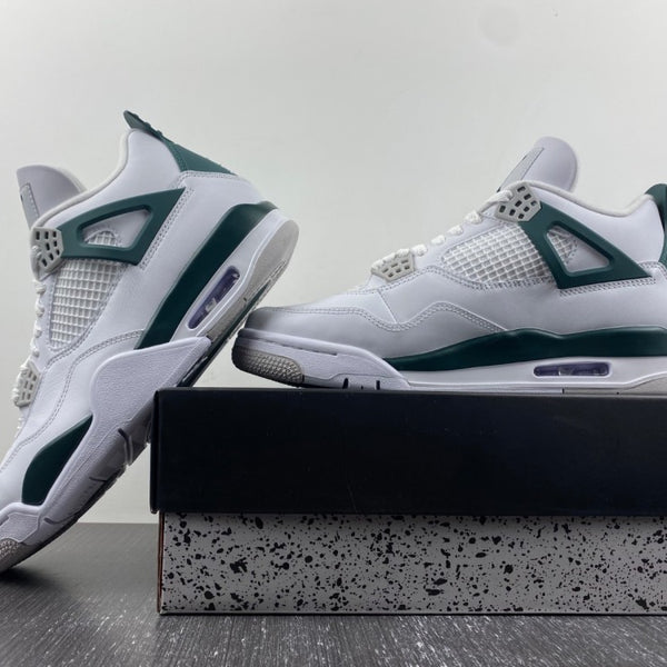 Low Top Sneakers, White Green Gray Colorway, Leather Footwear, Lace Up Design, Casual Gift for Sneaker Fans