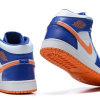 Sneakers, Blue Orange Colorway, Lace Up Design, Casual Gift for Sneaker Fans