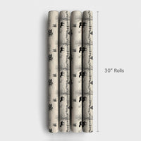 Rustic Equestrian Toile Gift Wrap, Winter Horse Wrapping Paper, Christmas Horse Holiday Wrapping Paper
