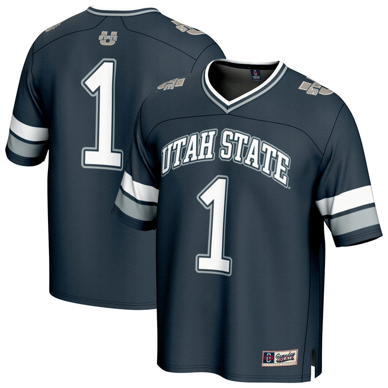 #1 Utah State Aggies Collegiate Football Fashion Jersey - Navy