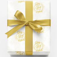 Christian Holiday Gift Wrap, Glory to God Christmas Wrapping Paper, Scripture Religious Wrapping Paper Roll, Faith Based Gift Wrap Paper