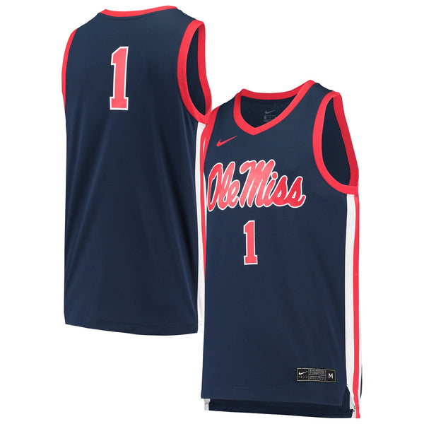 #1 Navy Ole Miss Rebels Replica Basketball Jersey