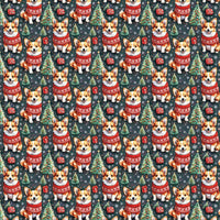 Adorable Dog Holiday Gift Wrap, Corgi Christmas Wrapping Paper, Festive Corgi Present Wrap, Winter Dog Lover Gift Wrap, Holiday Paper Roll