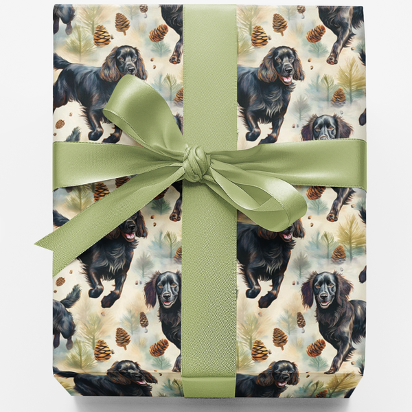 Adorable Dog Christmas Gift Wrap, Boykin Spaniel Wrapping Paper, Hunting Dog Holiday Wrapping Paper, Nature Lover Pet Gift Wr