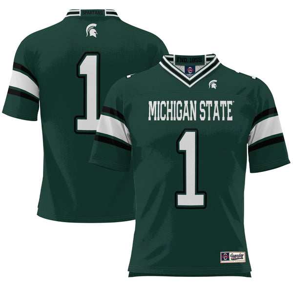 #1 Michigan State Spartans Endzone Football Jersey - Green