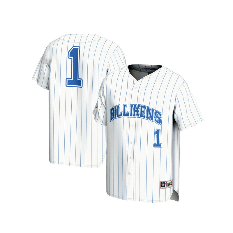 #1 Saint Louis Billikens Lightweight Baseball Fashion Jersey - White