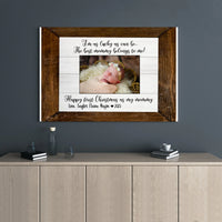 Custom Baby Nursery Canvas Art, First Christmas Canvas Photo Frame, Personalized Holiday Wall Canvas, 2025 Xmas Decor, Digital Download
