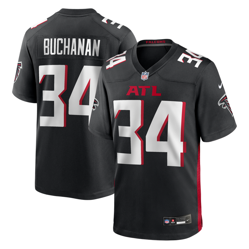 Atlanta Falcons Ray Buchanan Black Game Retired Player Jersey