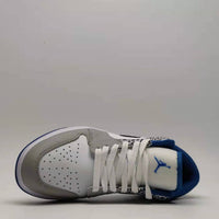 Low Top Sneakers, Blue White Colorway, Cracked Pattern, Lace Up Design, Casual Gift for Sneaker Fans