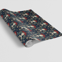 Winter Woodland Reindeer Gift Wrap, Christmas Deer Wrapping Paper, Vintage Holiday Deer Wrapping Paper, Xmas Present Wrap, Holiday Gift Wrap