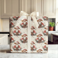 Watercolor Country Christmas Gift Wrap, Rustic Cowboy Santa Wrapping Paper, Western Santa Wreath Holiday Paper, Vintage Xmas Wrapping Roll