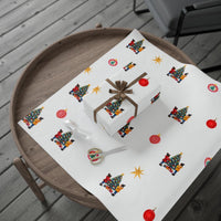 Festive Holiday Tree Gift Wrap, Black Girl Christmas Wrapping Paper, African American Xmas Wrapping Paper, Adorable Holiday Wrapping Paper Roll
