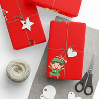 Humorous Red Holiday Gift Wrap, Elf Legs Wrapping Paper, Whimsical Christmas Elf Wrapping Paper, Festive Xmas Gift Wrap, Holiday Present Paper
