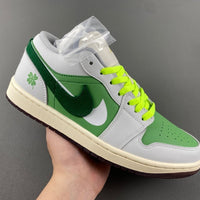 Low Top Sneakers, Neon Green White Colorway, Lace Up Design, Casual Gift for Sneaker Fans