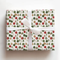 Modern Minimalist Tree Gift Wrap, Scandi Tree Christmas Wrapping Paper, Nordic Holiday Present Paper, Festive Xmas Wrapping Paper Roll