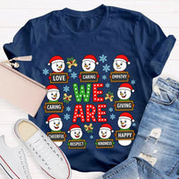 Festive Christmas Holiday Graphic Tee, Christmas Caring Love Kindness Shirt, Adorable Kindness Xmas T-Shirt, Family Christmas Vacation Present Tee