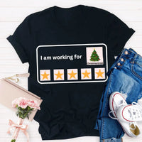 Humorous Winter Holiday Graphic Tee, Working for Christmas Break Teacher T-Shirt, Last Day of School Xmas Shirt, Teacher Christmas Present