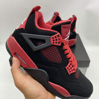 Mid Top Sneakers, Black Red Pink Colorway, Lace Up Design, Casual Gift for Sneaker Fans