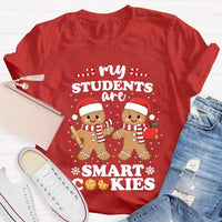 Snowflake Holiday Educator Tee, Smart Cookies Teacher Christmas Shirt, Adorable Baking School T-Shirt, Elementary Teacher Graphic Xmas Shirt